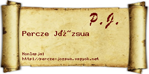 Percze Józsua névjegykártya